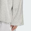 adidas FOS FW25 Вязаный трикотаж в стиле будущего Однотонный Свободный крой Худи с длинным рукавом Женский свитер Светло-серый KC5782