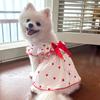 Dog Spring Bowknot Dress T-Shirt Princess Pullover Clothing Apparel Cute Apparel for Spring and Summer