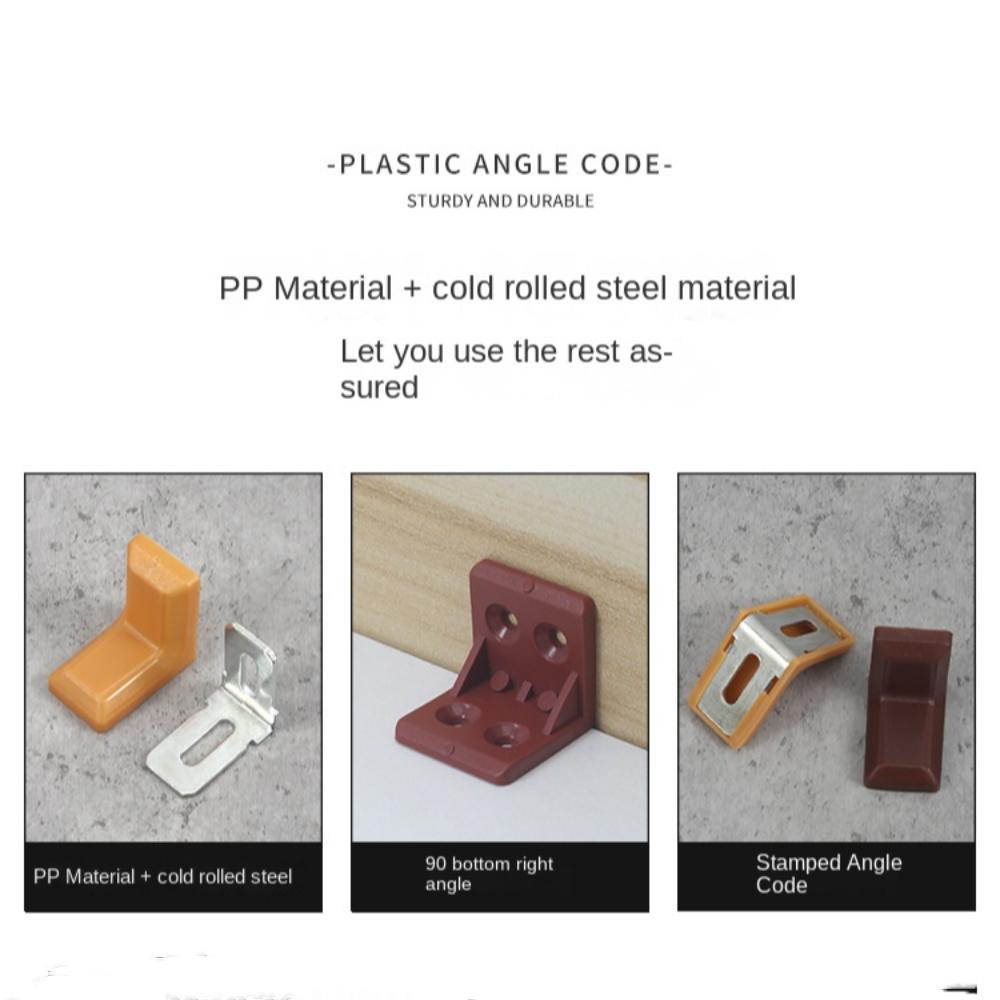10PCS Nylon Plastic Corner Code 90 Degree Angle Retainer Laminate Clothe Cabinet Reinforcement Connector Hardware Accessories