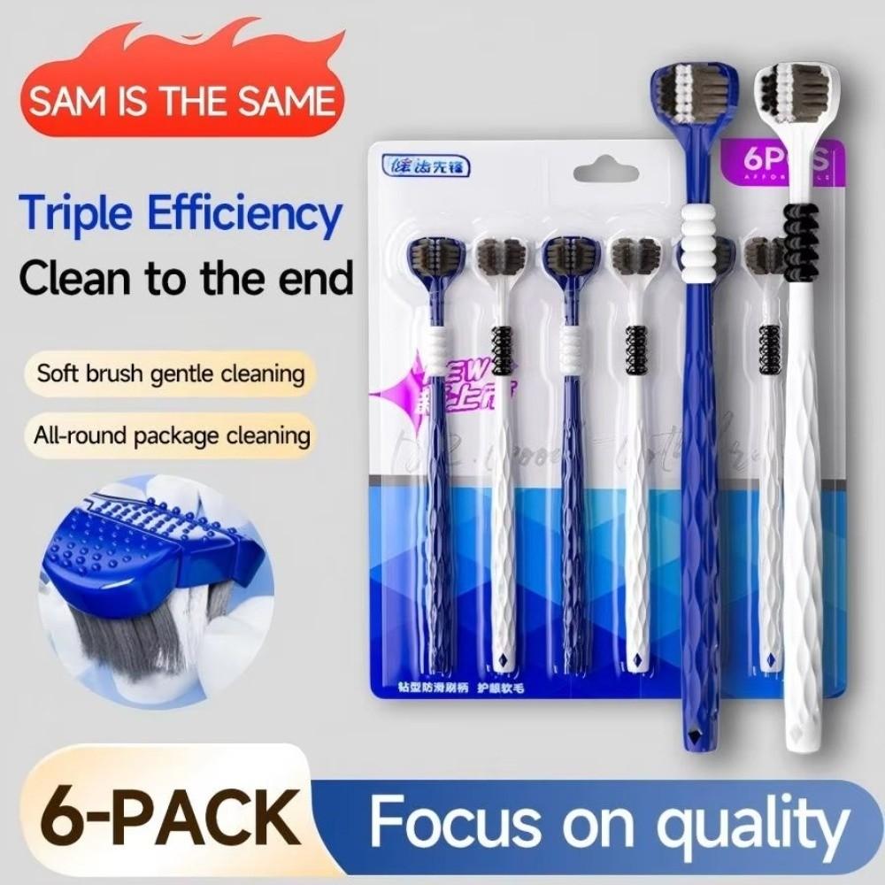 Soft Bristles 3D Toothbrush Set U-shaped Oral Cleaning Brush New Three Sided Toothbrush Adult