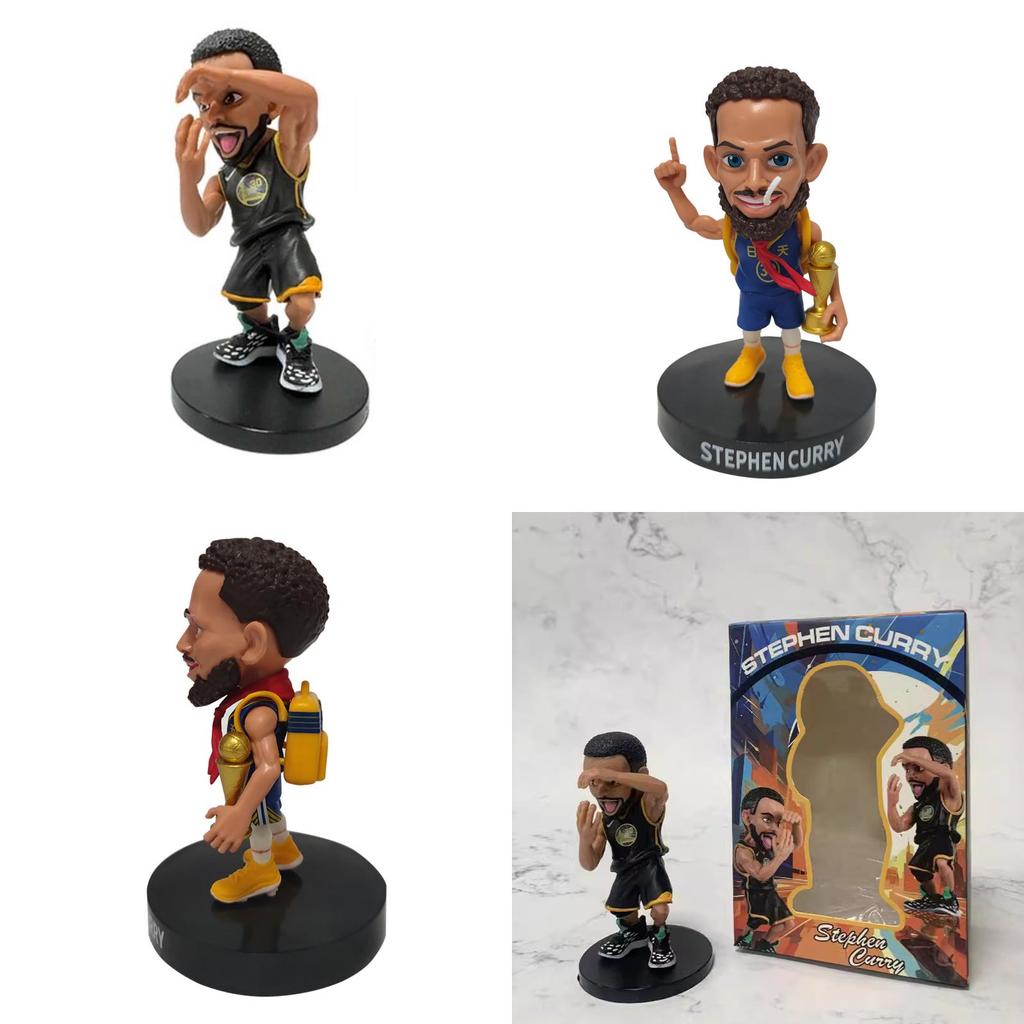 ПВХ фигурка Stephen Curry из NBA с красным шарфом для декора стола и коллекции