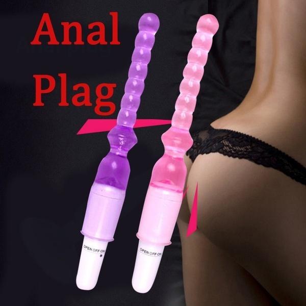 Игрушка для взрослых, вибрирующая пробка, силиконовый вибратор, массажер с бусинами