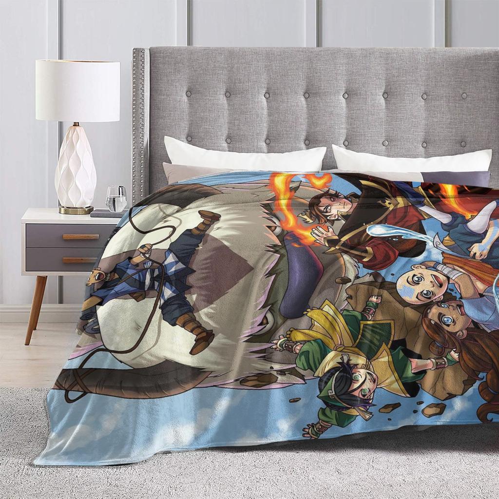 Avatar The Last Airbenders Flannel Blanket Winter  Soft Warm Throw Blanket for Children Living Room Bedspread Sofa Bed Cover