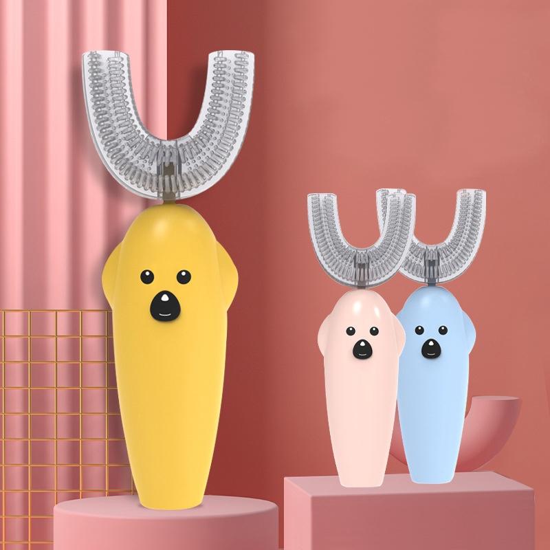 Нежная электрическая зубная щетка для детей с безопасным силиконовым дизайном и автоматической функциональностью