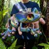 Лягушка, напечатанная на 3D-принтере, Гибкое животное, напечатанное на 3D-принтере, Фигурки-антистресс для декора домашнего офиса, рабочего стола