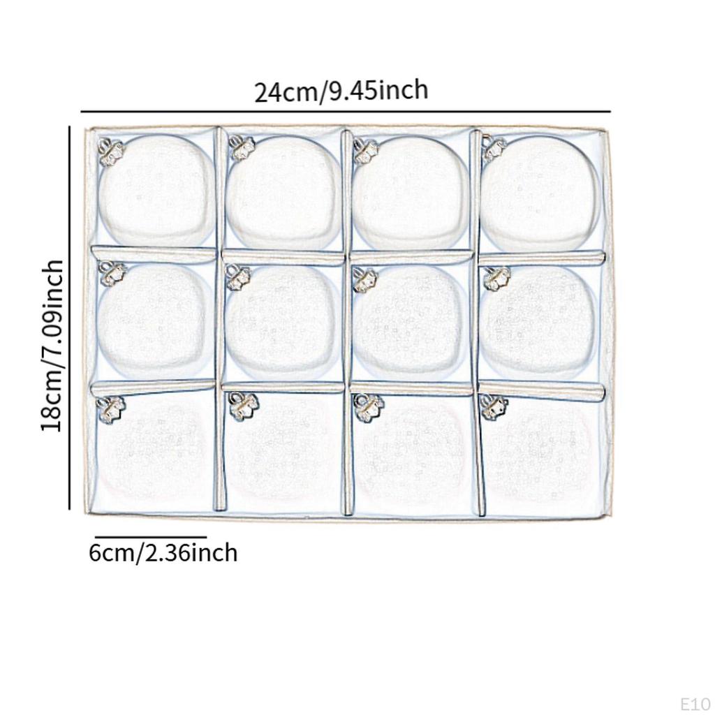 12 предметов - Украшения, Флокированные рождественские украшения, Разбитые декоративные шары