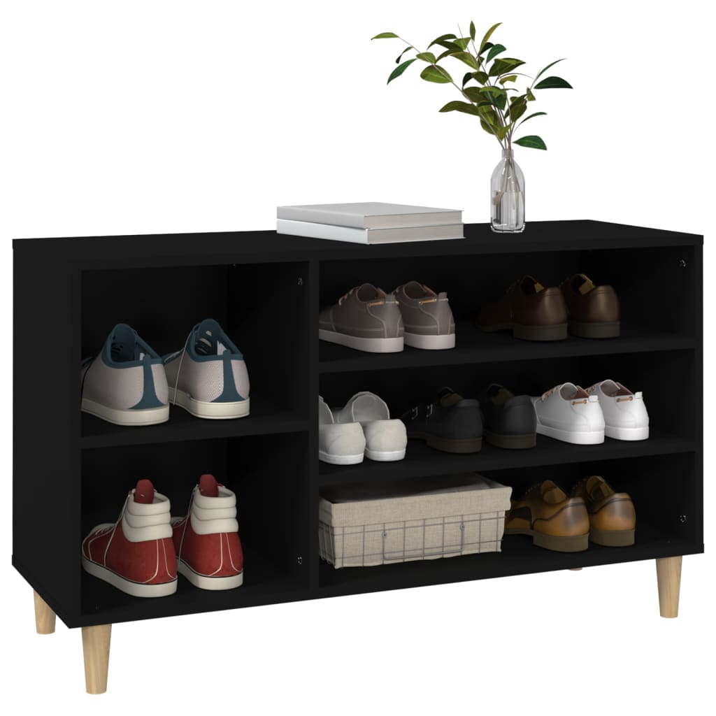 Shoe Rack Black 102 x 36 x 60 cm Particleboard