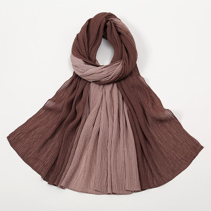 Tie-dyed Pleated Cotton Hijab Scarf Women Muslim Shawls Elastic Headscarf Wraps Islamic Headband Turban Bufandas Bandana Foulard