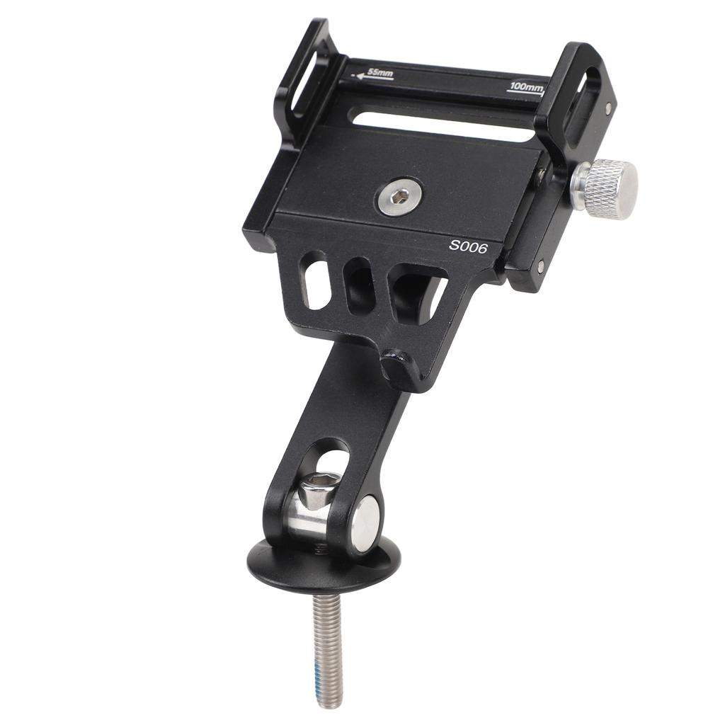 Bike Stem Phone Holder Aluminum Alloy Adjustable Rust Proof Bicycle Phone Headset Mount for Accessory