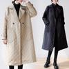 Korean Style Diamond Pattern Lightweight Mid-Length Loose Women’s Trench Coat - 2025 Autumn/Winter
