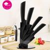 Kitchen Knives Ceramic Knives Accessories Set 3" Paring 4" Utility 5" Slicing 6" Chef Knife+Holder+Peeler Black Blade