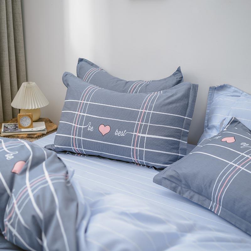100% Cotton Twill Pillowcase Set - 2 Pieces, 48x74cm, Suitable for Single Student Dormitory.