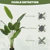 Indoor artificial plant 160 cm, artificial tree with plastic pot and flocked soil, green