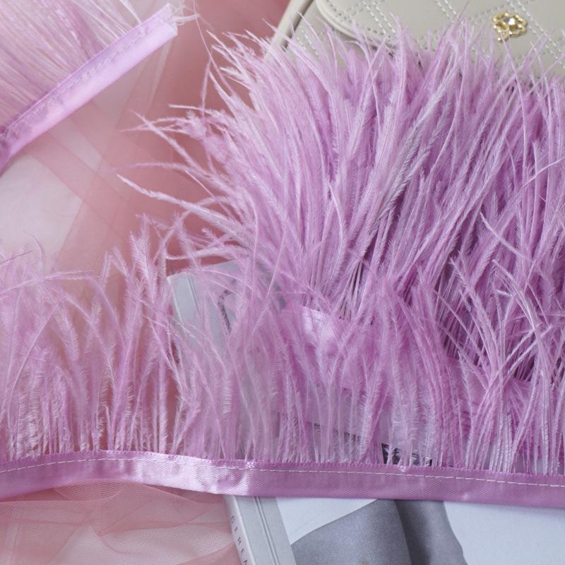 Отделка из страусиных перьев 10-13 см для украшения платья и танцевальной юбки - Аксессуары для одежды