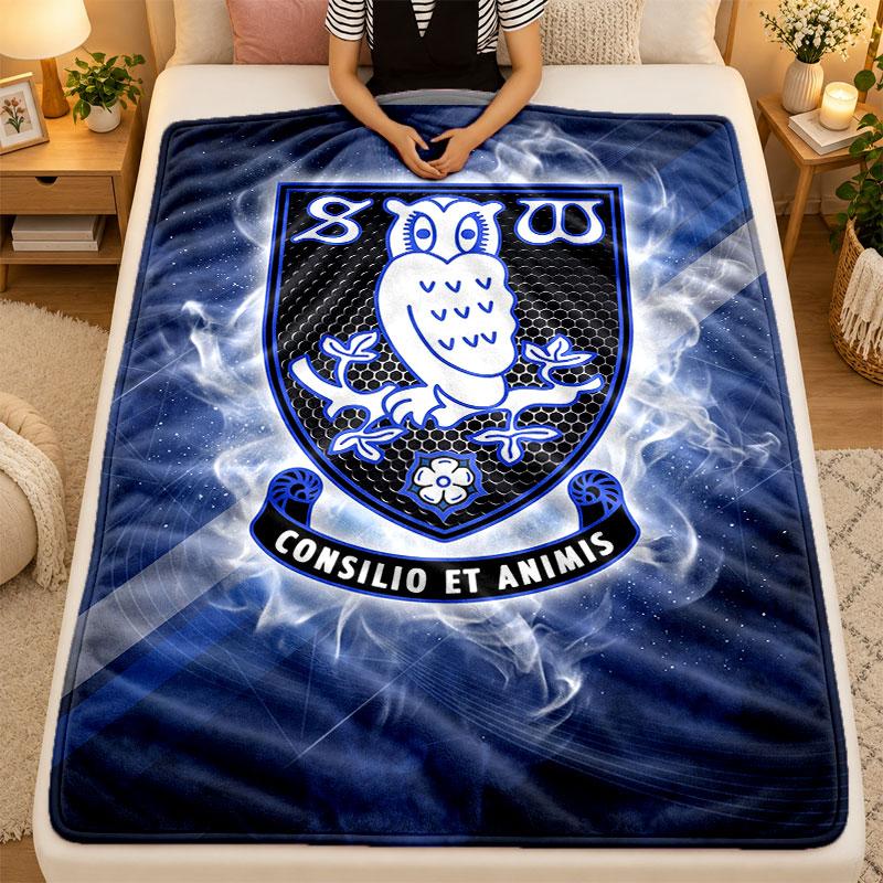 Flannel BlanketSheffield Wednesday Warm Soft Throw Blanket for Indoor Sofa Bed Living Room Use