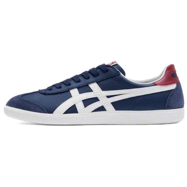 ONITSUKA TIGER Tokuten Cow Split Leather Fashion Comfortable Durable Low-Top Casual Shoes Unisex Casual Shoes Blue 1183C095-400