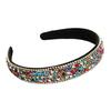 Женский роскошный обруч для волос, красочная повязка на голову с инкрустацией стразами, расширенный дизайн, легкий головной убор, аксессуары для головы