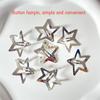 50 шт., заколки для волос с серебряной звездой для девочек, филигранная звезда, металлические заколки для волос, заколки, украшения для волос, без никеля, без свинца