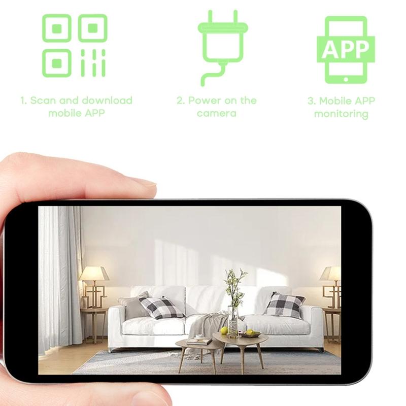 IP-камера 1080P WIFI Беспроводные камеры безопасности для дома Ночная камера Автоматическое отслеживание Внутренний ребенок
