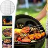 Сетка для гриля из нержавеющей стали 201, круглая, для домашнего запекания, для жарки бекона, железная сетка, аксессуары для барбекю, антипригарный коврик для барбекю.