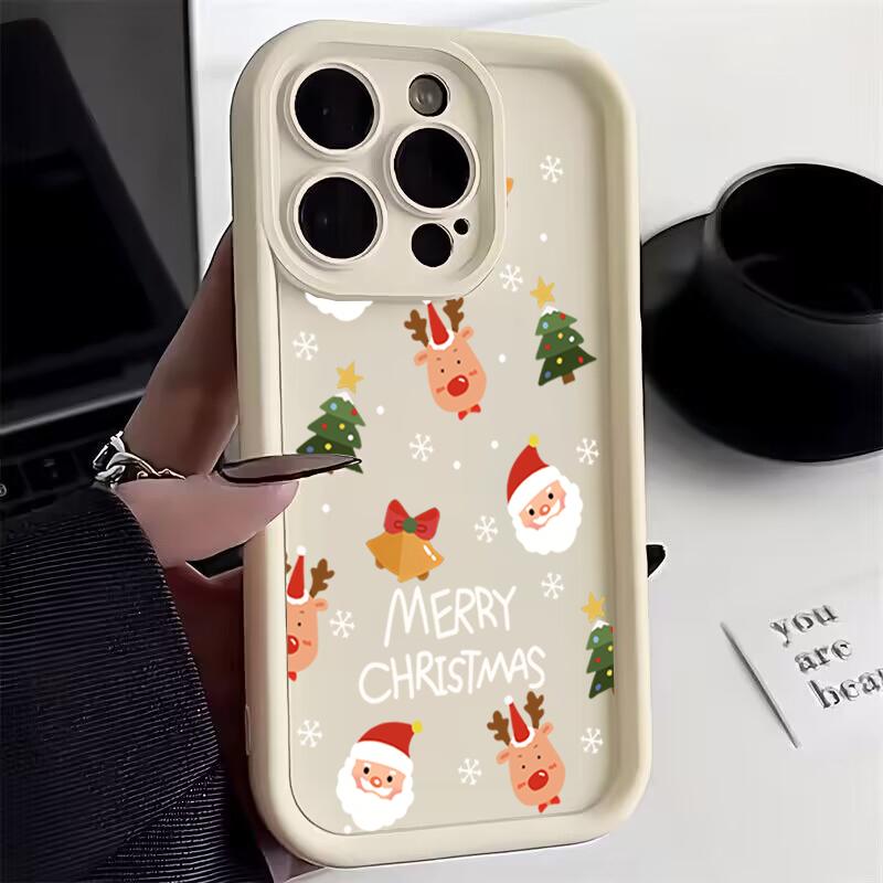 Чехол для телефона на Рождество с Санта-Клаусом, Оленем, Снеговиком для Samsung Galaxy S25 S24 S23 S22 Ultra Plus FE A26 A33 A25 A16 A56 A06 A24