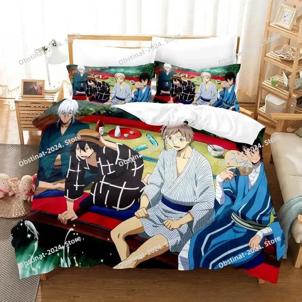 Bungou Stray Dogs S4 Комплект постельного белья Односпальный Двуспальный Full Queen King-Size Размеры Размеры Комплект постельного белья Взрослые Дети Спальня Пододеяльники Комплекты Аниме Кровать