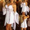 Women' Fashion Solid Color Strap Sexy Lace   Nightdress Underwear