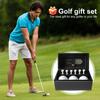 1 комплект подарочной коробки для гольфа с 3 мячами 6 тройников, металлический инструмент для ремонта Divot, зажим для шляпы, комплект аксессуаров для гольфа, чехол из искусственной кожи для мужчин и женщин, профессиональный новичок