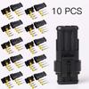 10Kit 12V 3Pin Cable Wire Connector Plug Waterproof Sealed For Electrical Car