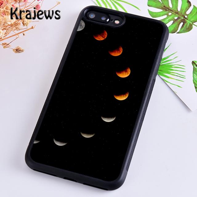Krajews Луна Космос Лунное Затмение Планета Мягкий Чехол Для Телефона Для iPhone 17 Air 16 15 14 plus 11 12 13 pro max coque Fundas