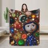 Плед из мультфильма «Коралина»  Дорожный фланелевый плед для гостиной Теплый мягкий Качественный индивидуальный дизайн Покрывало Идея для подарка