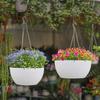 2-in-1 Hanging Flower Pot with Adjustable Chains Indoor Outdoor Plant Hanging Basket