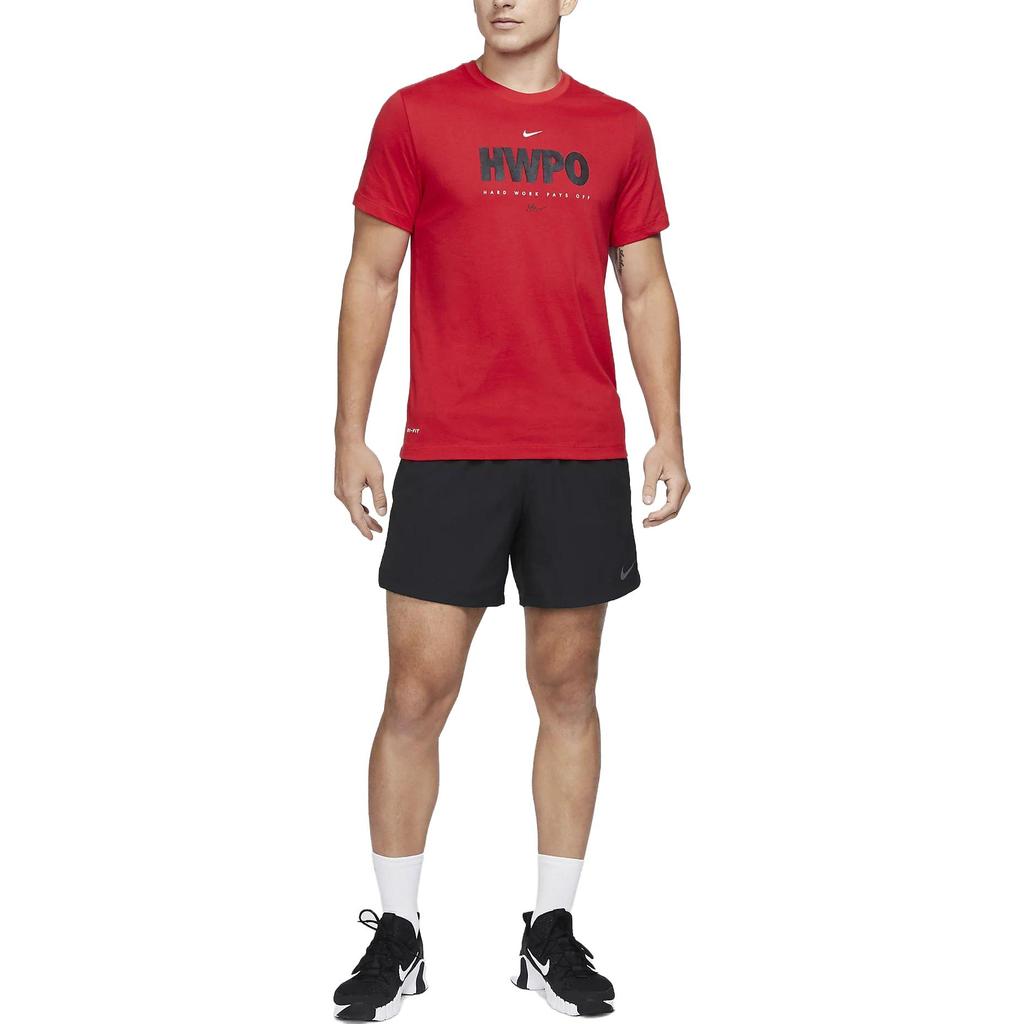Nike Однотонная футболка с круглым вырезом и коротким рукавом, мужские топы, цвет красный DA1594-657