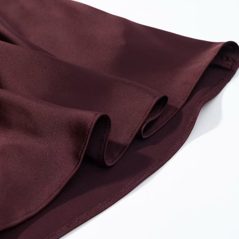 Sexy Satin-like Halter Neck A-Line Dress Women Slim Fit Elegant Party Date Clubwear