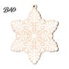 Wooden Snowflake Ornaments Christmas Ornaments, Rustic Xmas Tree Hanging Decorations, Boho Decorations Winter Wonderland Crafts for Tree, Holiday
