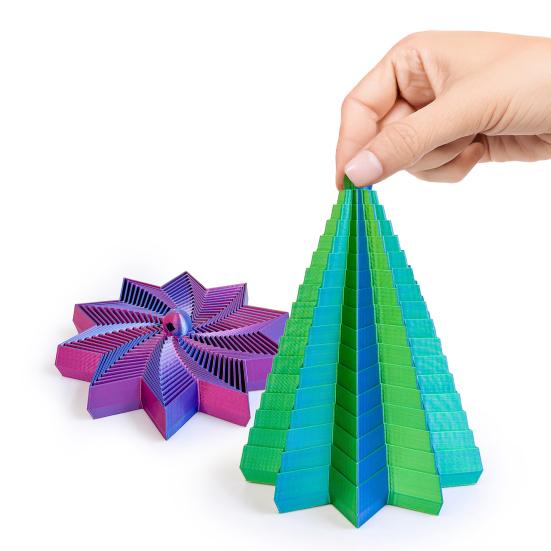 Расширенная сенсорная фиджет-звезда Вращающаяся спиральная звезда Фиджет-игрушка Вращающаяся башня Гибкая звезда с ручкой для снятия стресса и тревоги Домашняя офисная настольная игрушка