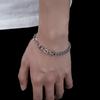 European and American stainless steel polished bracelet for men, bold and simple hip-hop punk style O Titanium steel chain bracelet jewelry