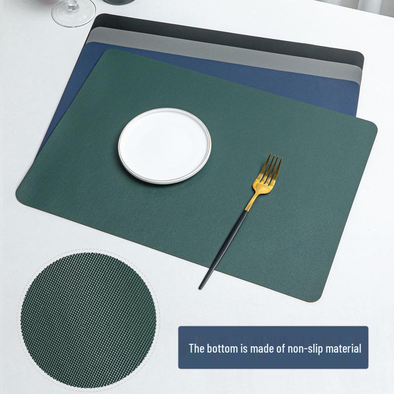 Nordic Style Non-Slip Leather Placemat - Waterproof, Oilproof, Heat-Resistant Mat