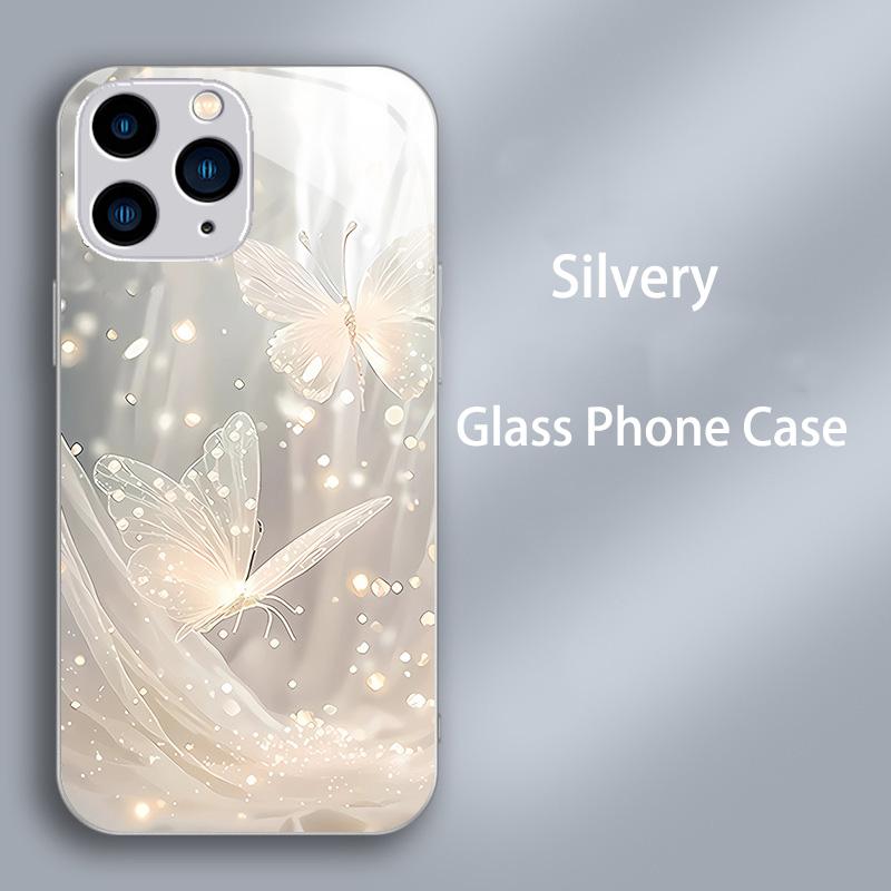 Закаленное Стекло Чехол Для Телефона Для iPhone 14 13 12 11 15 Pro Max Plus Mini X XS Max XR 7 8 6 6s Plus Жесткий ПК Ударопрочный Задний Бампер