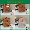 Capybara Plush Cartoon Backpack With Front Pouch For Teen Travel School