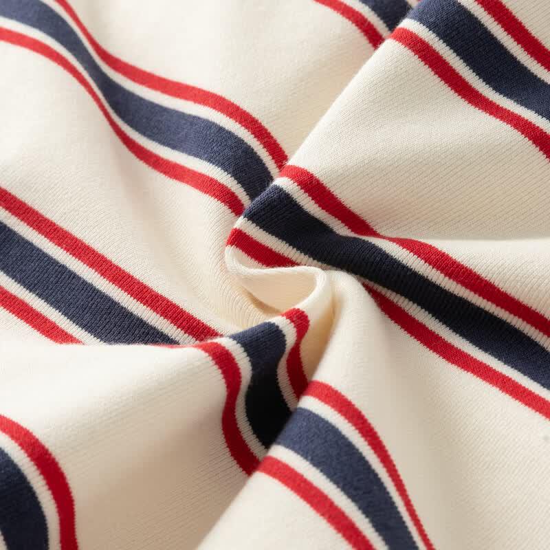 DAVE & BELLA Boy's Striped Polo Sweatshirt