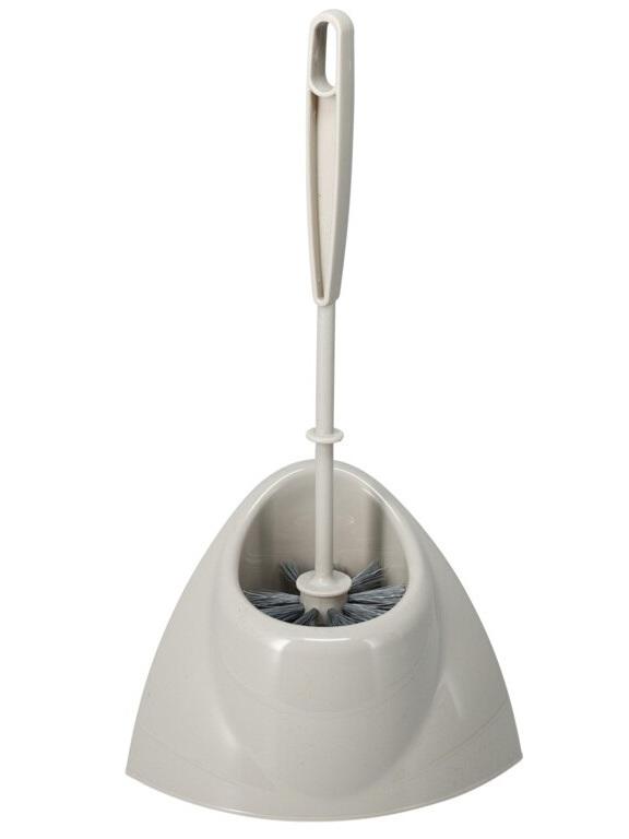 Corner Plastic Toilet Brush & Holder Set, 1pc