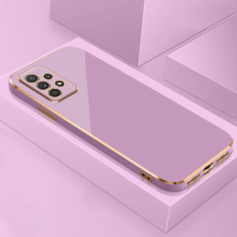 Luxury Plating Case For Samsung Galaxy S24 S23 S22 S21 Ultra Fe Bumper Shockproof Cover For A54 A14 A53 A13 A52 A52S Accessories