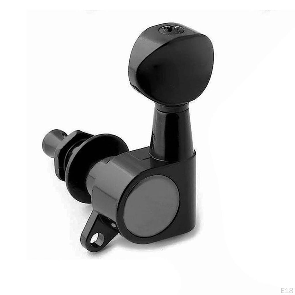 6 Pieces Guitar Tuning Pegs Knobs with Mounting Screws Gear Ratio 1:14 Sealed Tuners