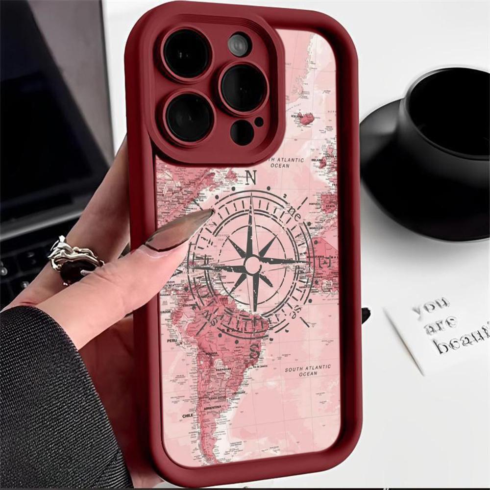 LZ24 Карта траектории самолета искусство силиконовый чехол для телефона Infinix Smart9 Hot 40i Tecno Camon20 Moto G22 G30 OnePlus Google Pixel9 противоударный задний чехол