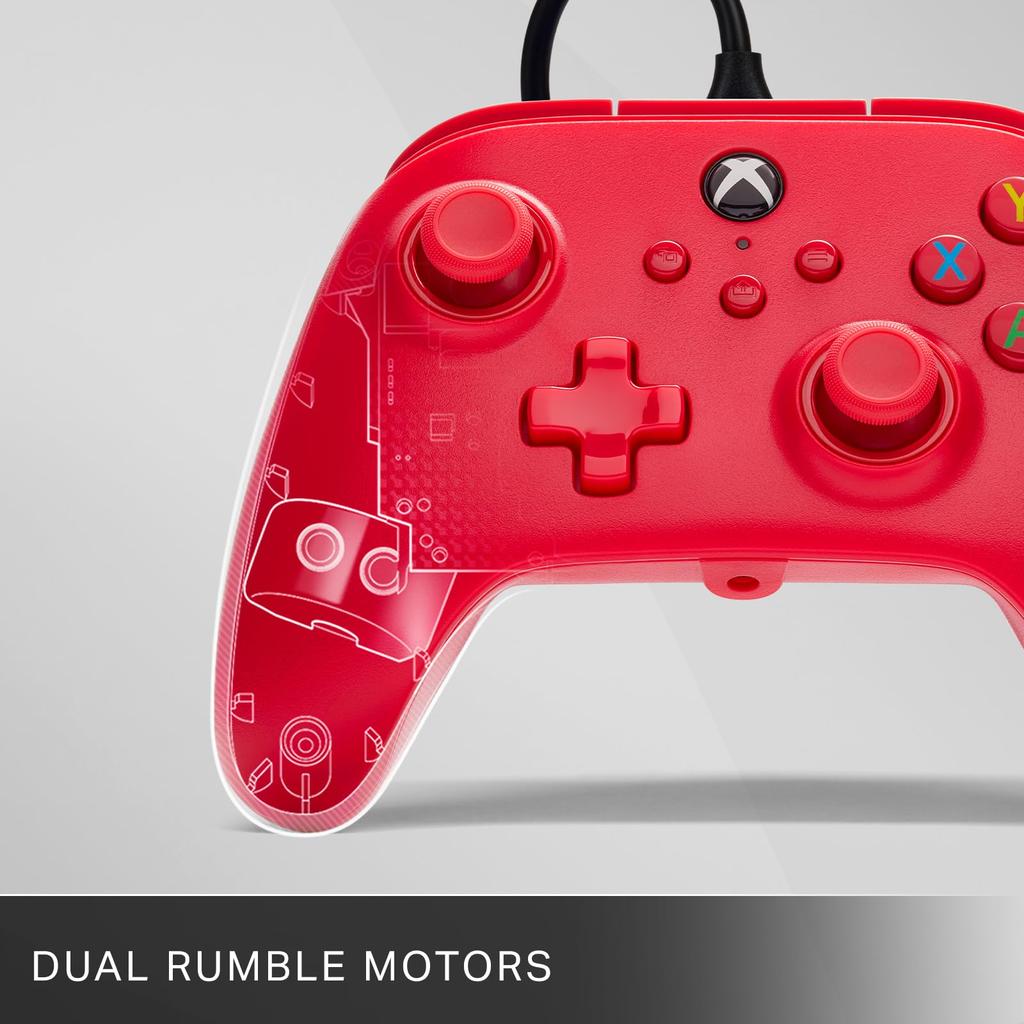 Год PowerA Проводной контроллер Xbox Series Xbox One PC для Windows Красный Функция двойной вибрации [2 Гарантия] XS 10/11 (Официально лицензировано) 1519366-01