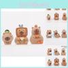 Charming Capybara Pvc Cartoon Figurine Car Dashboard Decoration Blind Box