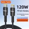Быстрозарядный кабель 6A Dual Type-C 120W для ноутбуков/телефонов Huawei и Apple
