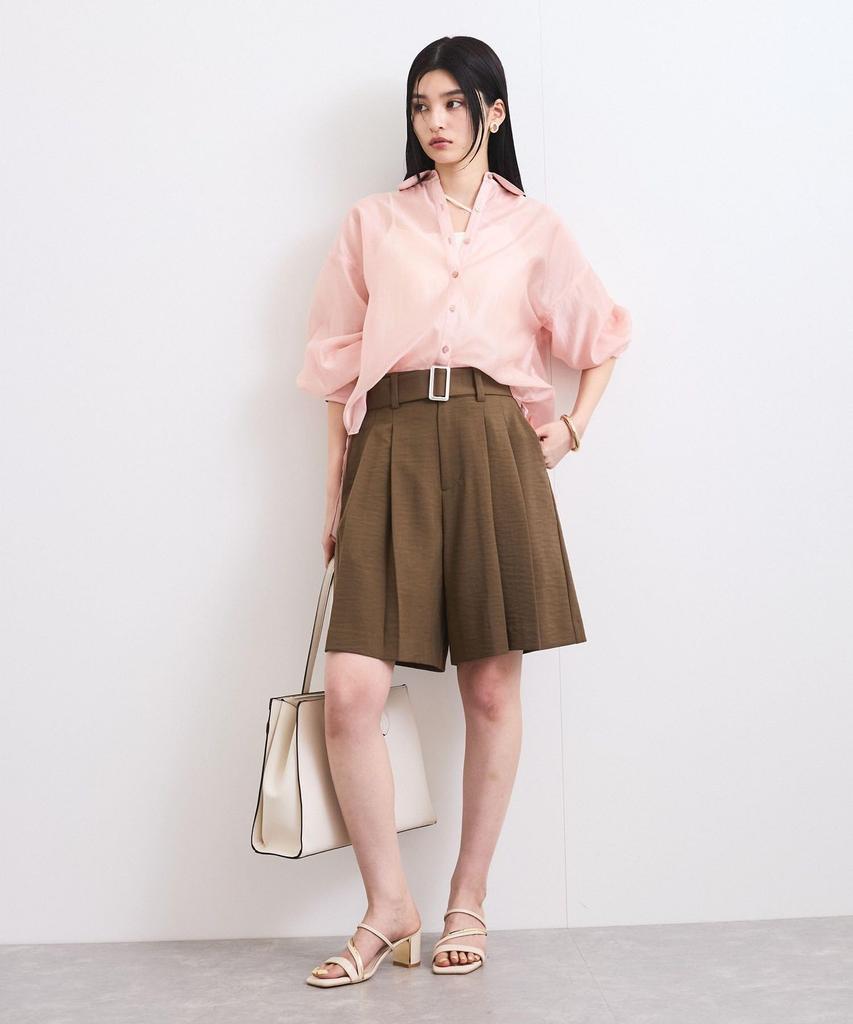 Bis Washable Assorted Sheer Shirt Embroidery Solid Pink (Floral & Colors) Women's (63)