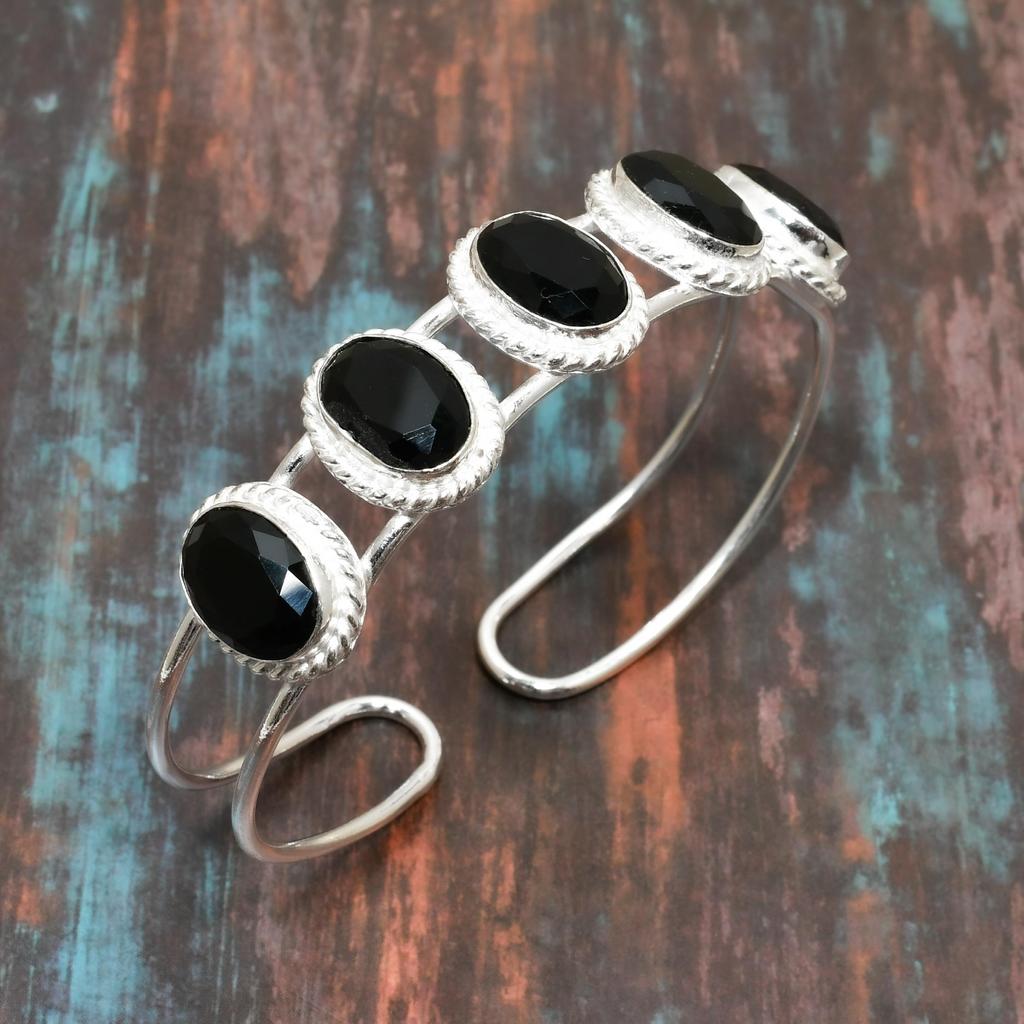 Роскошная черная шпинель, ювелирные изделия ручной работы из стерлингового серебра 925 пробы